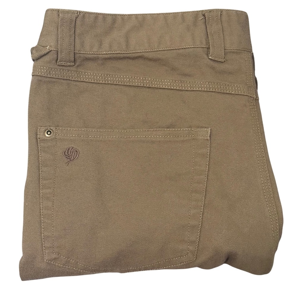 Duck Camp Mens Brown Cordura Canvas Field Pants Straight Leg Outdoor 36 R